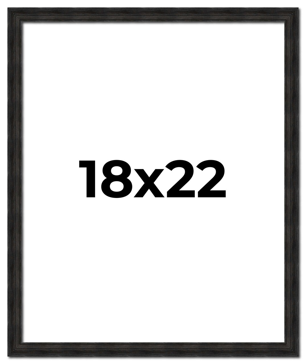 18x22 Thin Barnwood Picture Frame with UV-Resistant Acrylic & Acid Free Backing, Available in 2 Paint Finishes - Grey and Black